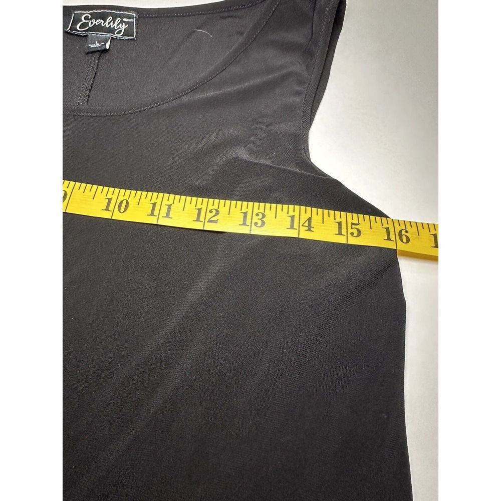 NWT Everlily Black Tank Dress W/ Ruffled Bottom Size L - Picture 5 of 10